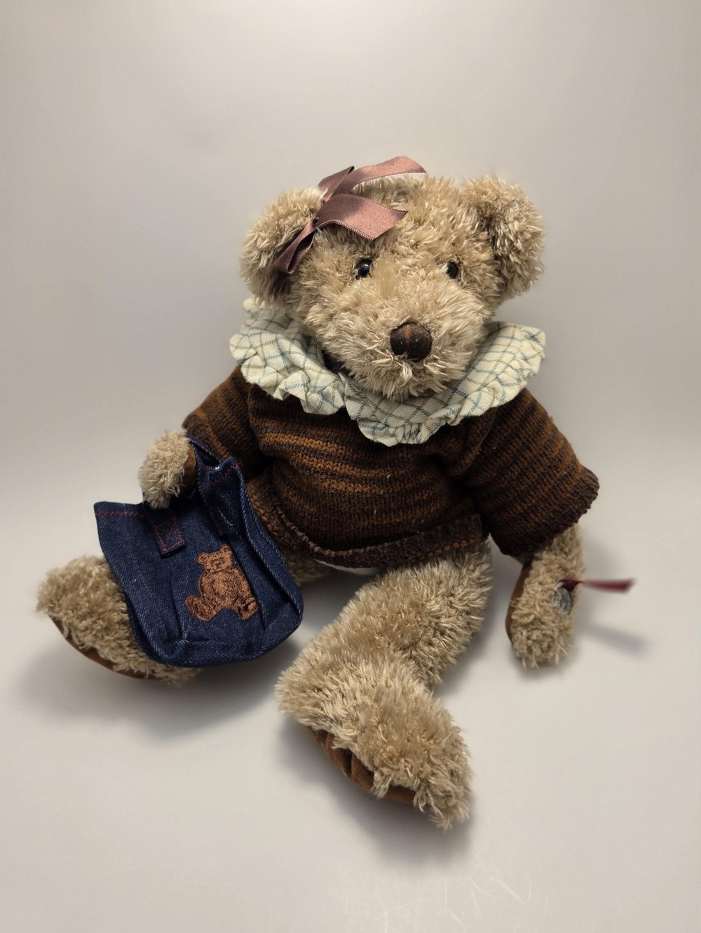 Russ Teddy Bear Lady Meredith Sweater Purse Bag Vintage Collection (14 inch)